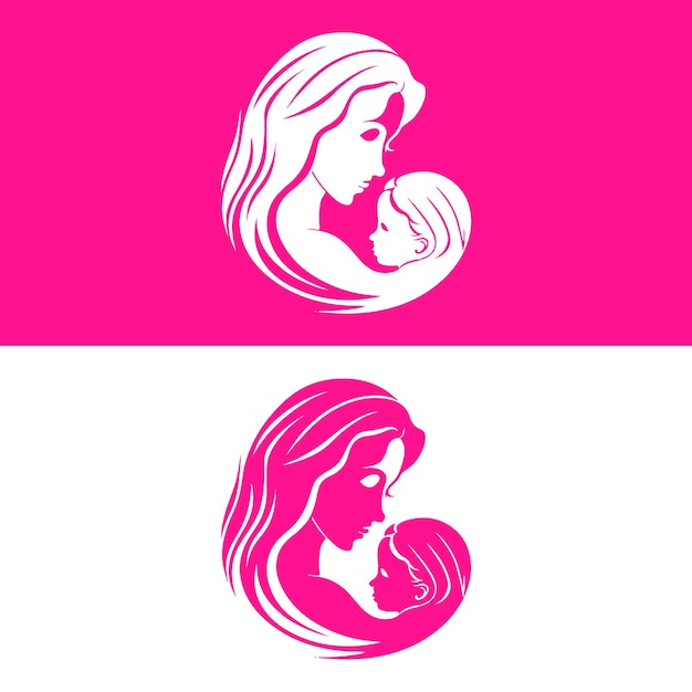 mothers day logo design mothers day illustration mother care logo design