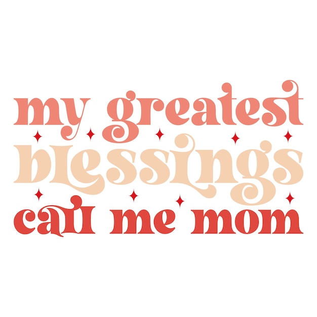 mothers day retro svg design file