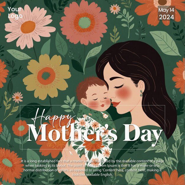 Vector mothers day social media poster