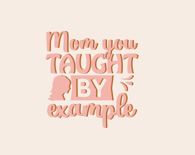 Mothers day vector sticker with calligraphic letters