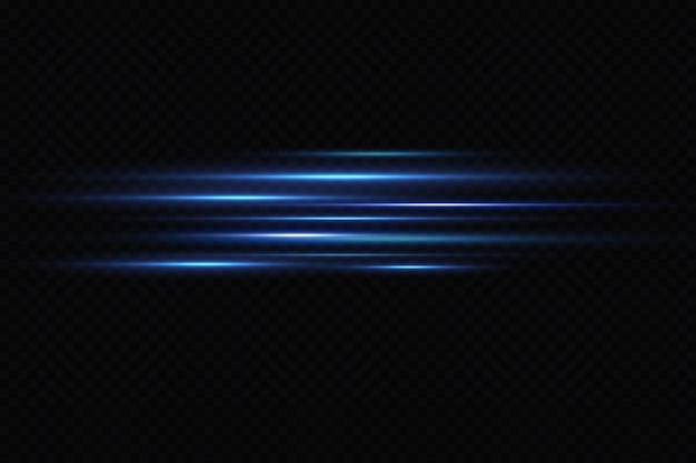 Motion light effect for banners. Blue lines. The effect of speed on a blue background. lines