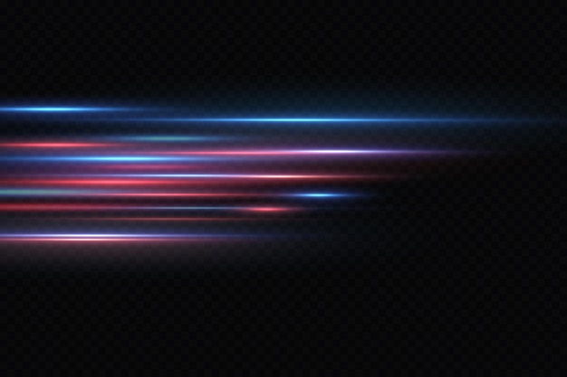 Motion light effect for banners. Blue lines. The effect of speed on a blue background. lines