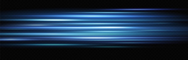 Motion light effect for banners. Blue lines. The effect of speed on a blue background.lines