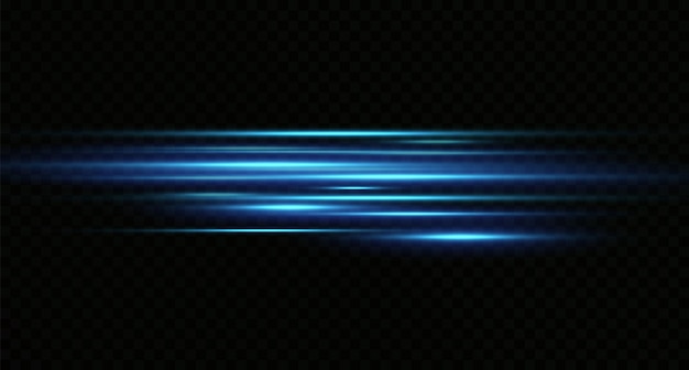 Motion light effect for banners Blue lines The effect of speed on a blue background