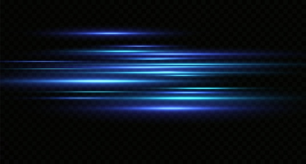 Motion light effect for banners. Blue lines. The effect of speed on a blue background.