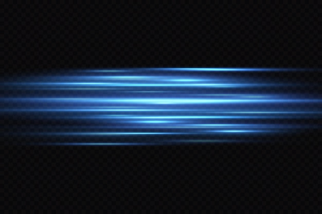 Motion light effect for banners. Blue lines. The effect of speed on a blue background.