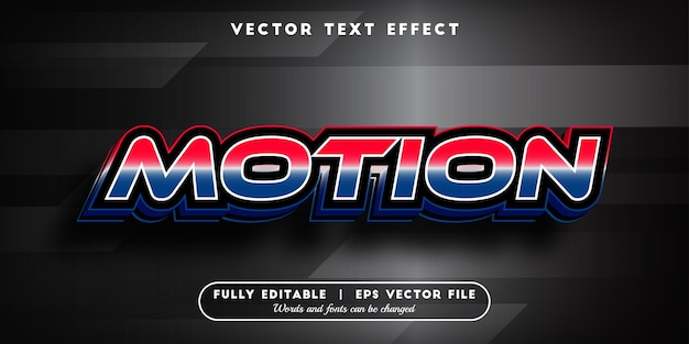 Motion text effect with editable font style