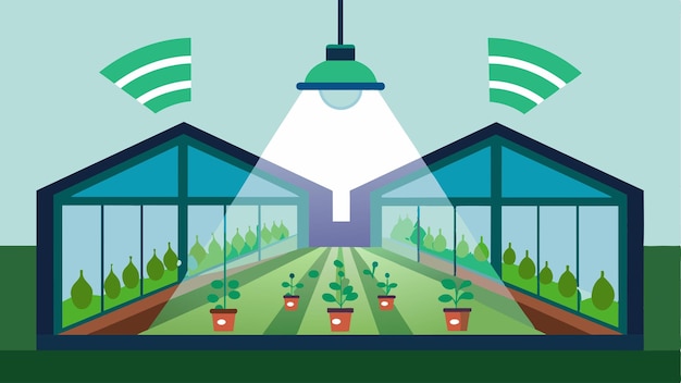 Motionsensor activated lighting in greenhouses to reduce energy consumption with the option to