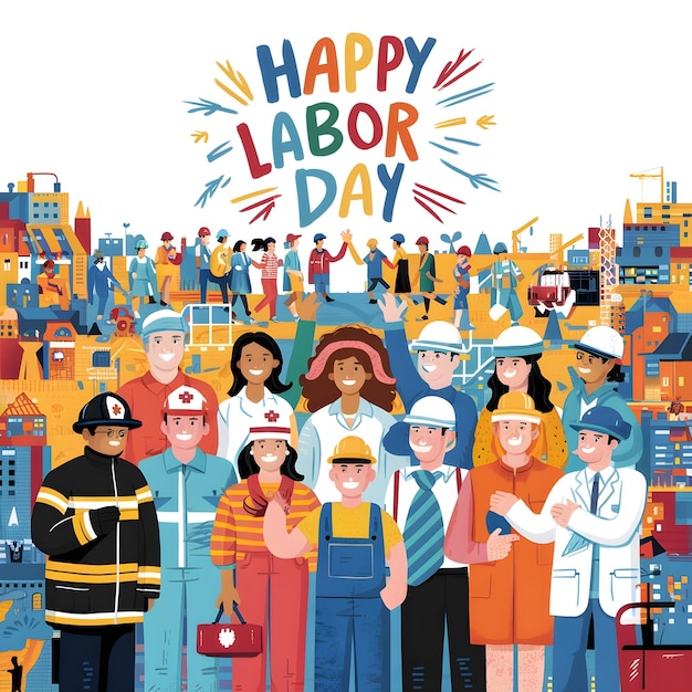 Vector motivational labor day featurette vector format