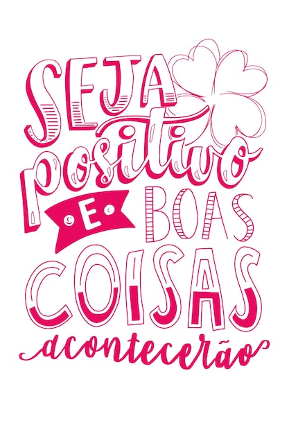 A motivational Phrase in Portuguese Translation  Be positive and good things happen