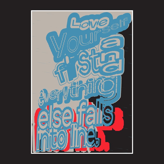 Vector motivational positive quotes typographic poster