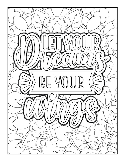 Motivational quote coloring page Inspirational quote coloring page Adult coloring page