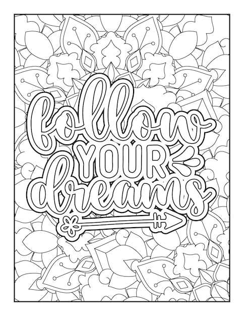 Motivational quote coloring page Inspirational quote coloring page