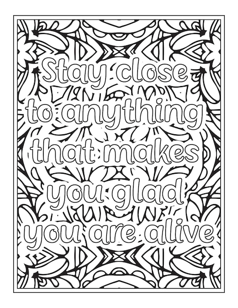 Motivational quotes coloring Book page inspirational quotes coloring page coloring page