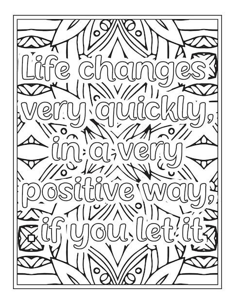 Motivational quotes coloring Book page inspirational quotes coloring page coloring page