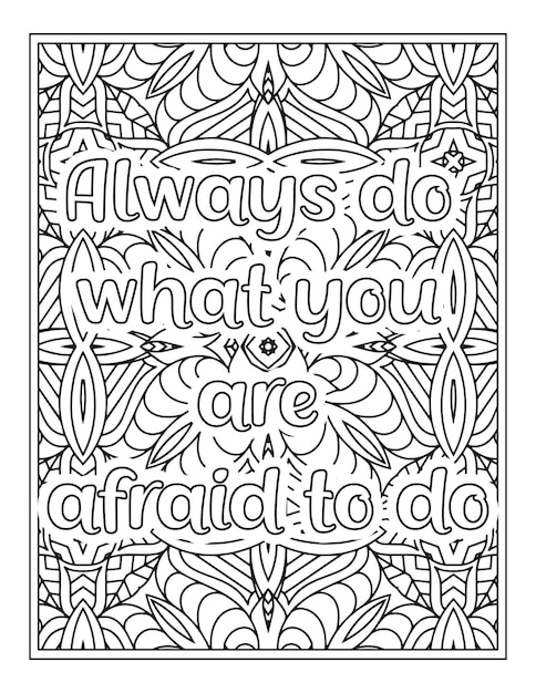 Motivational quotes coloring book page inspirational quotes coloring page coloring page