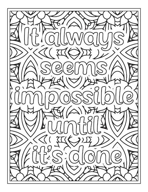 Motivational quotes coloring book page inspirational quotes coloring page coloring page