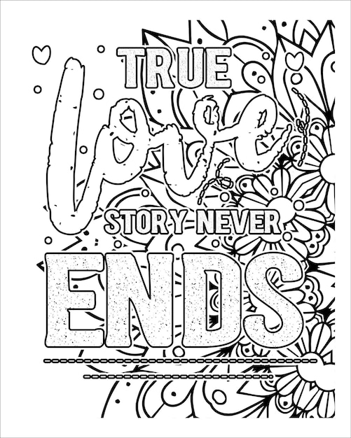 motivational Quotes coloring page design coloring page design line art design