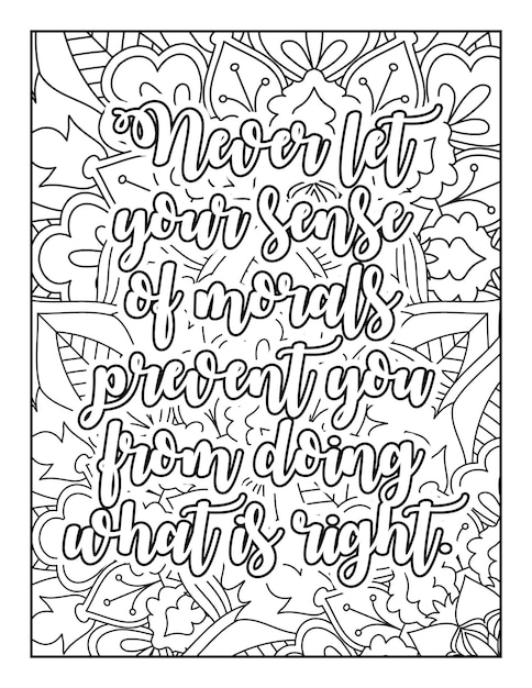 Motivational quotes coloring page Inspirational quotes coloring page Coloring page for adults