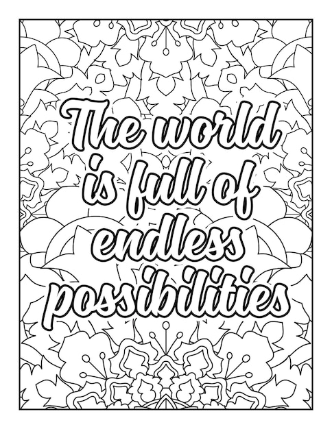 Motivational quotes coloring page Inspirational quotes coloring page Coloring page for adults