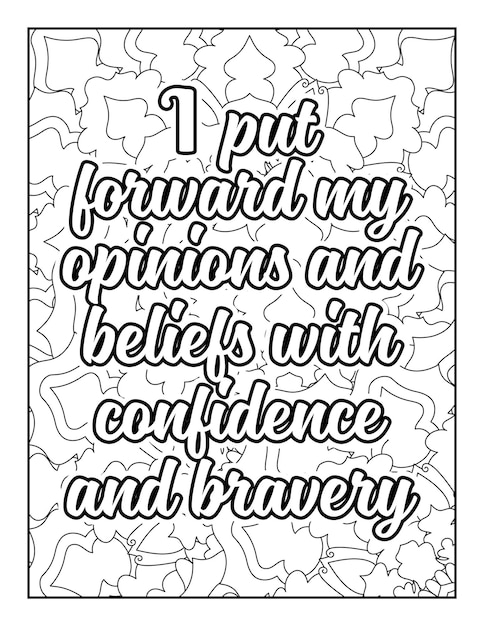 Motivational quotes coloring page Inspirational quotes coloring page Coloring page for adults