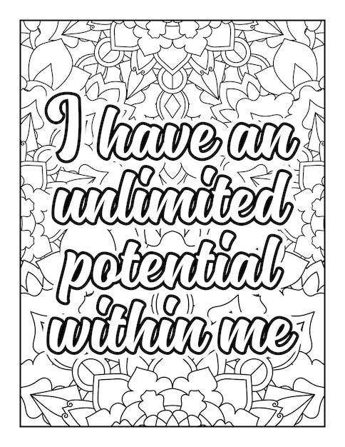 Motivational quotes coloring page Inspirational quotes coloring page Coloring page for adults