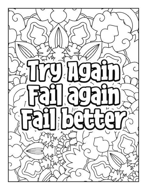 Motivational quotes coloring page Inspirational quotes coloring page Coloring page for adults