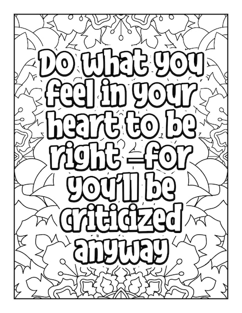 Motivational quotes coloring page Inspirational quotes coloring page Coloring page for adults