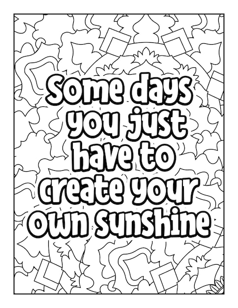 Motivational quotes coloring page Inspirational quotes coloring page Coloring page for adults