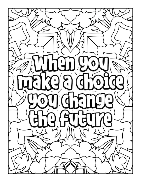 Motivational quotes coloring page Inspirational quotes coloring page Coloring page for adults