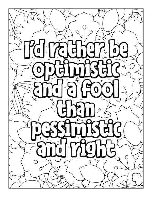 Motivational quotes coloring page Inspirational quotes coloring page Coloring page for adults