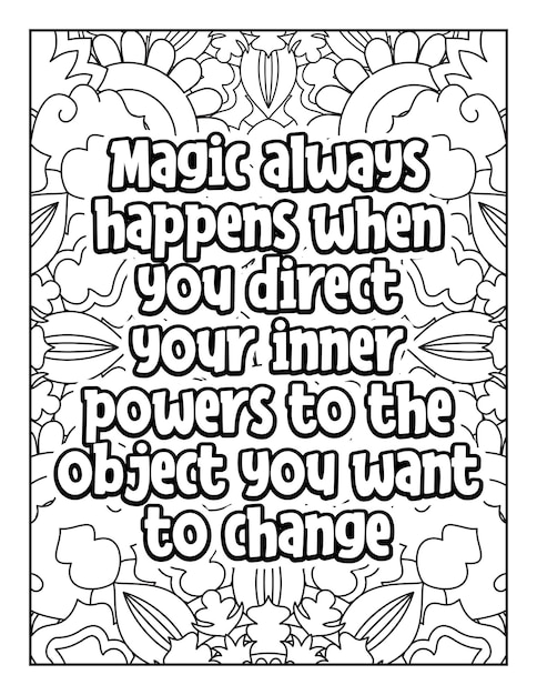 Motivational quotes coloring page Inspirational quotes coloring page Coloring page for adults