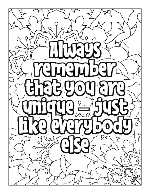 Motivational quotes coloring page Inspirational quotes coloring page Coloring page for adults