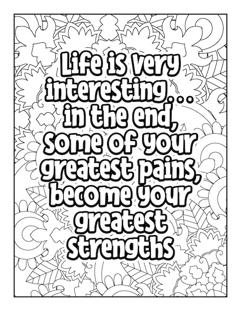 Motivational quotes coloring page Inspirational quotes coloring page Coloring page for adults