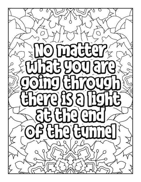 Motivational quotes coloring page Inspirational quotes coloring page Coloring page for adults