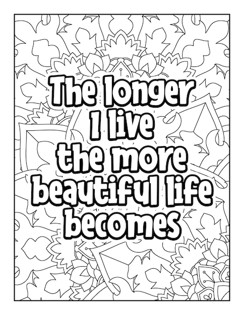 Motivational quotes coloring page Inspirational quotes coloring page Coloring page for adults