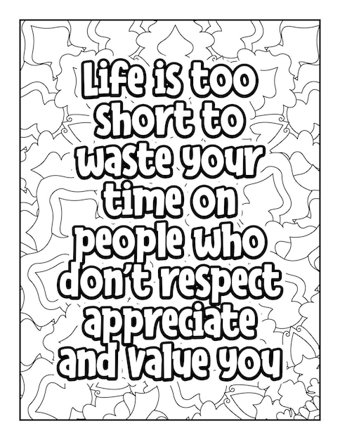 Motivational quotes coloring page Inspirational quotes coloring page Coloring page for adults