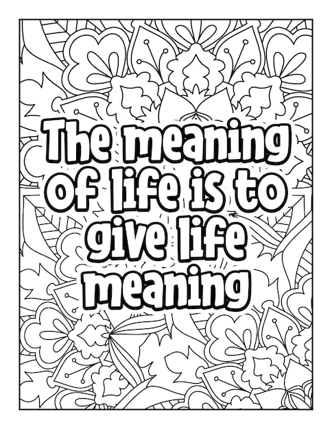 Motivational quotes coloring page Inspirational quotes coloring page Coloring page for adults