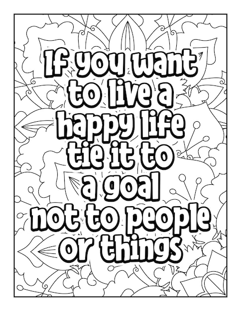 Motivational quotes coloring page Inspirational quotes coloring page Coloring page for adults