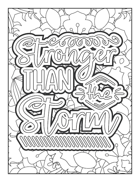 Motivational quotes coloring page Inspirational quotes coloring page Coloring page for adults