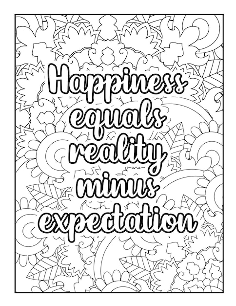 Motivational quotes coloring page Inspirational quotes coloring page Coloring page for adults