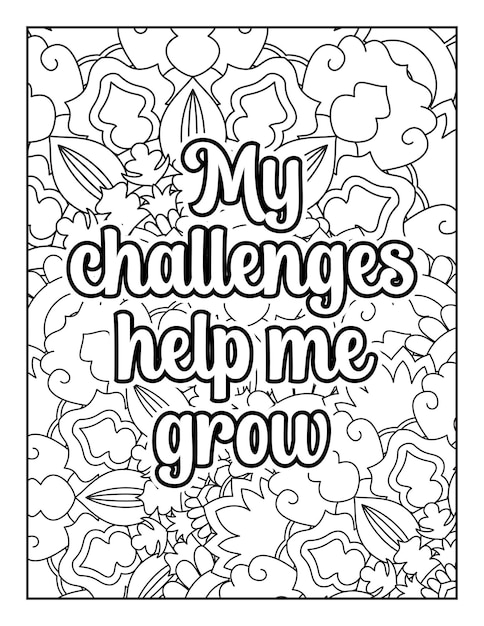 Motivational quotes coloring page Inspirational quotes coloring page Quotes coloring book page