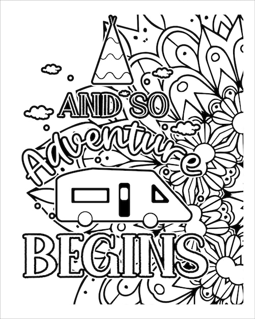 Motivational quotes coloring page