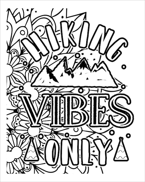 Motivational quotes coloring page