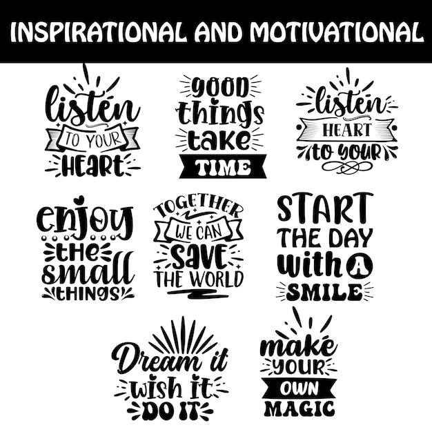 Vector motivational quotes svg bundle