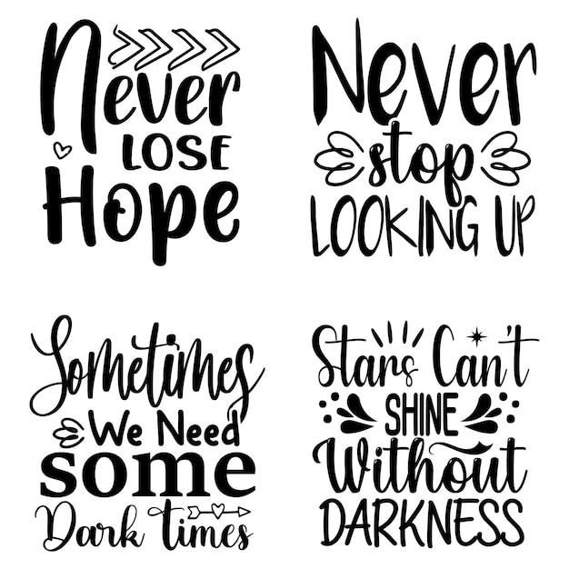 Vector motivational typography design