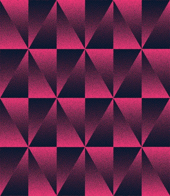 Motley Geometric Seamless Pattern Trend Vector Pink Black Abstract Background