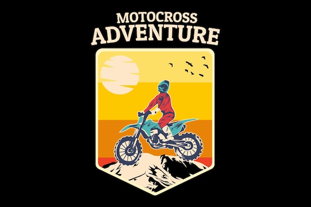 Motocross adventure silhouette design