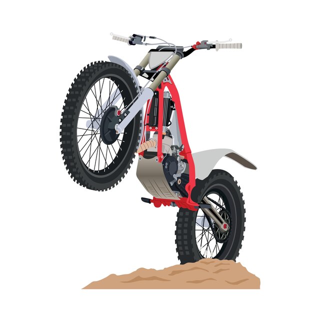 Vector motocross dirt bike jumps action vector