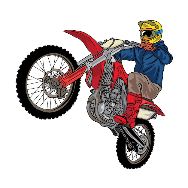 Motocross Enduro Climb vector illustration perfect for t shirt design and championship event logo d